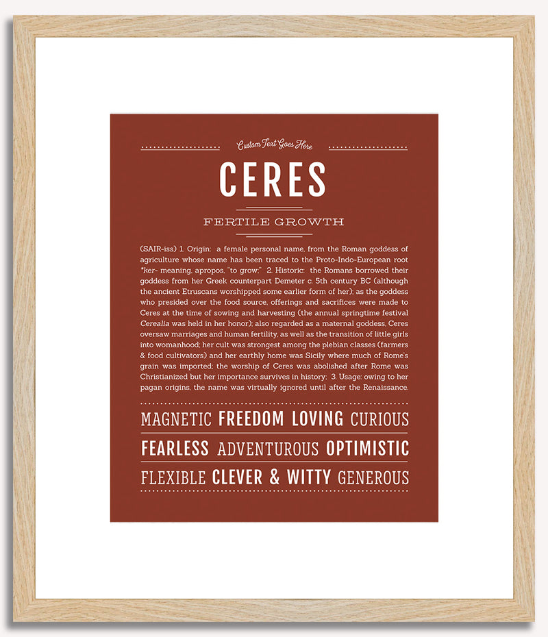 Ceres | Name Art Print