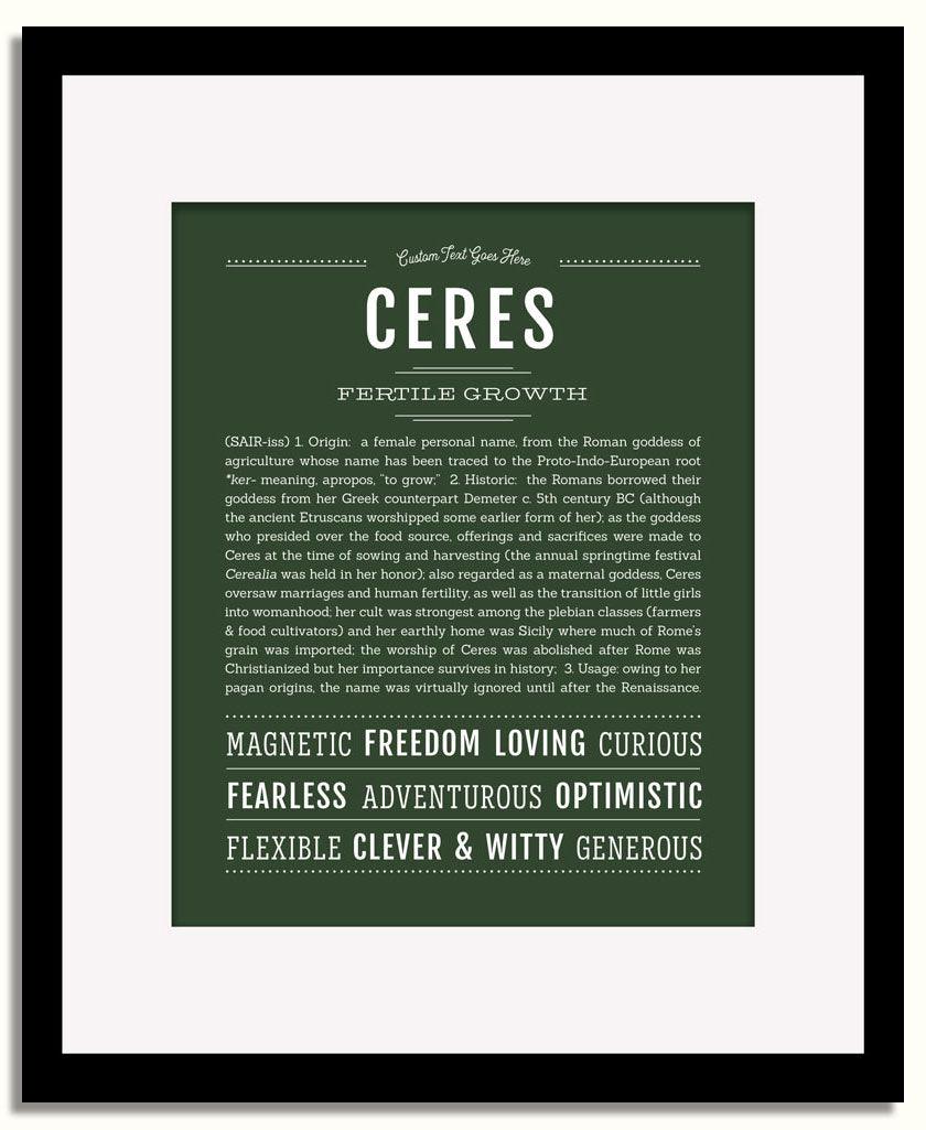 Frame Options | Deep Forest | Black Frame, Matted