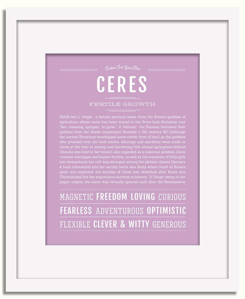 Frame Options | Lilac | White Frame, Matted