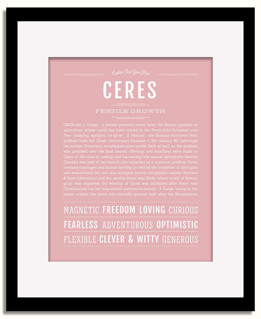 Frame Options | Dusty Rose | Black Frame, Matted