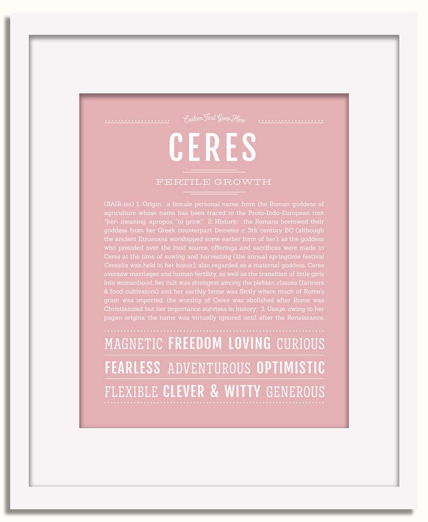 Frame Options | Dusty Rose | White Frame, Matted