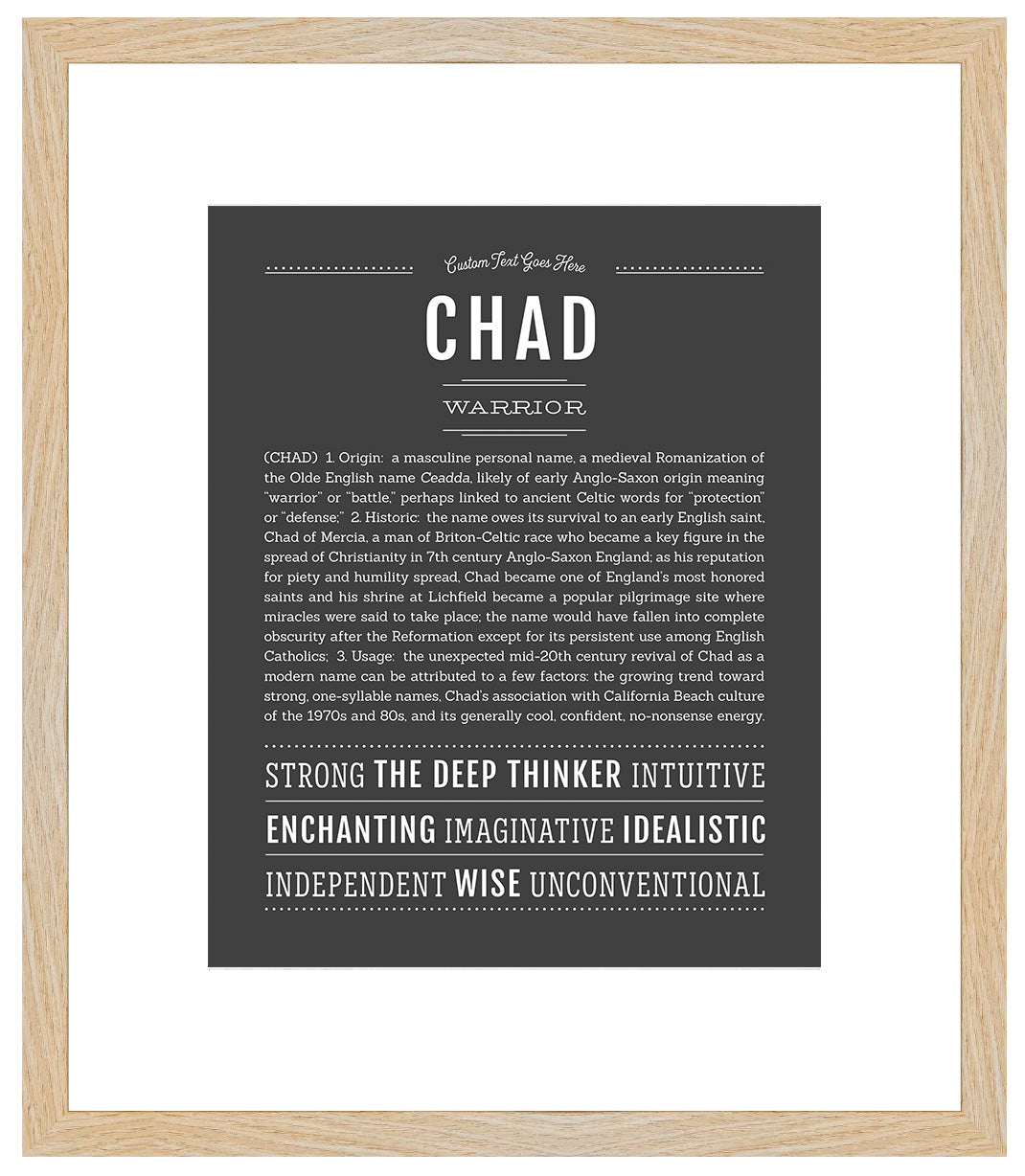 Frame Options | Charcoal Gray | Maple Frame, Matted