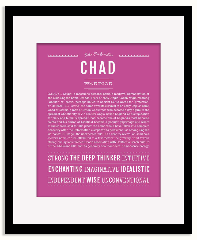Frame Options | Dark Pink | Black Frame, Matted