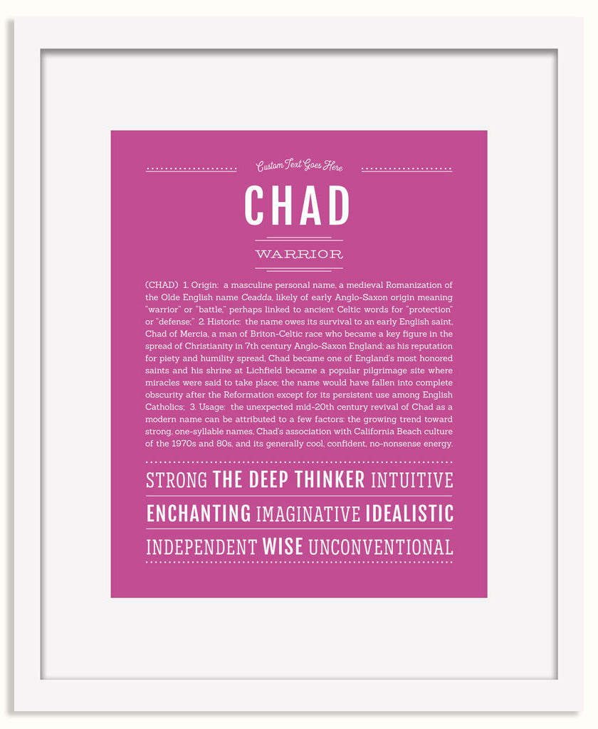 Frame Options | Dark Pink | White Frame, Matted