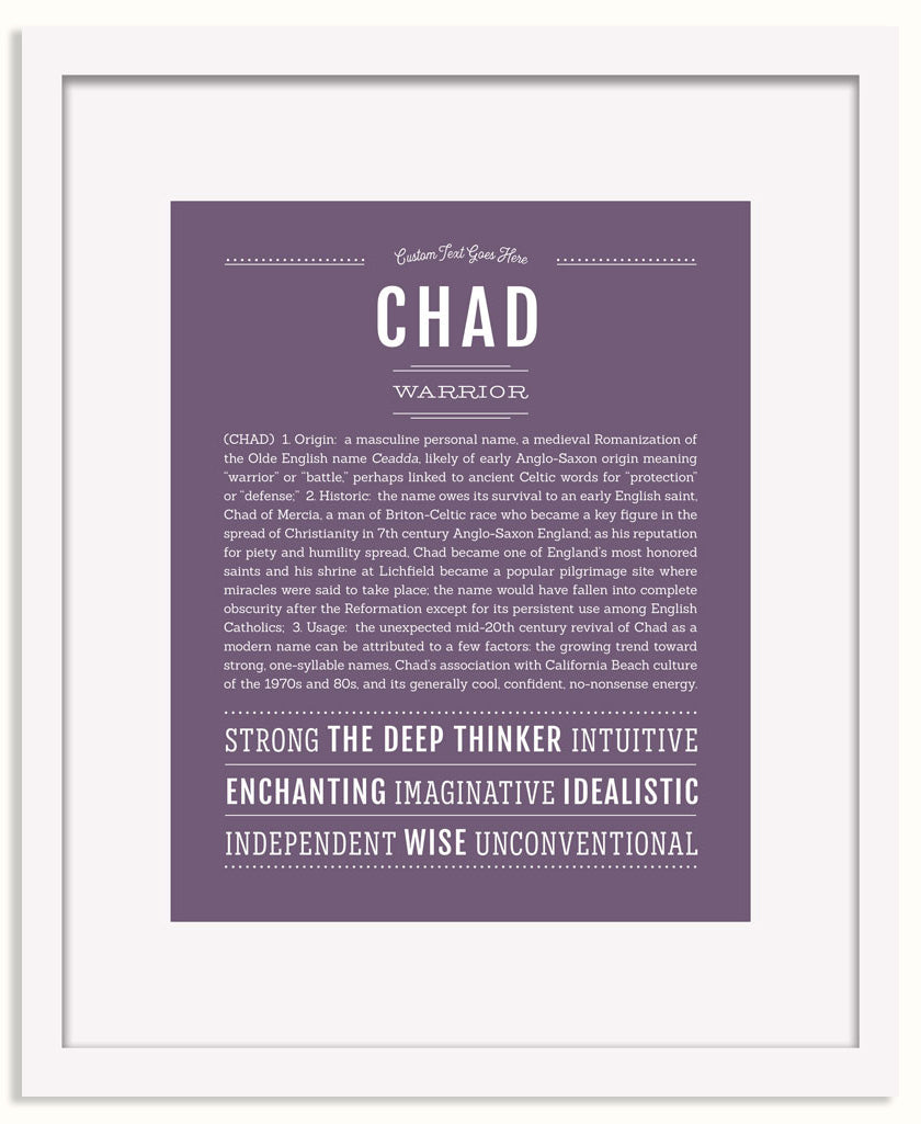 Frame Options | Deep Purple | White Frame, Matted