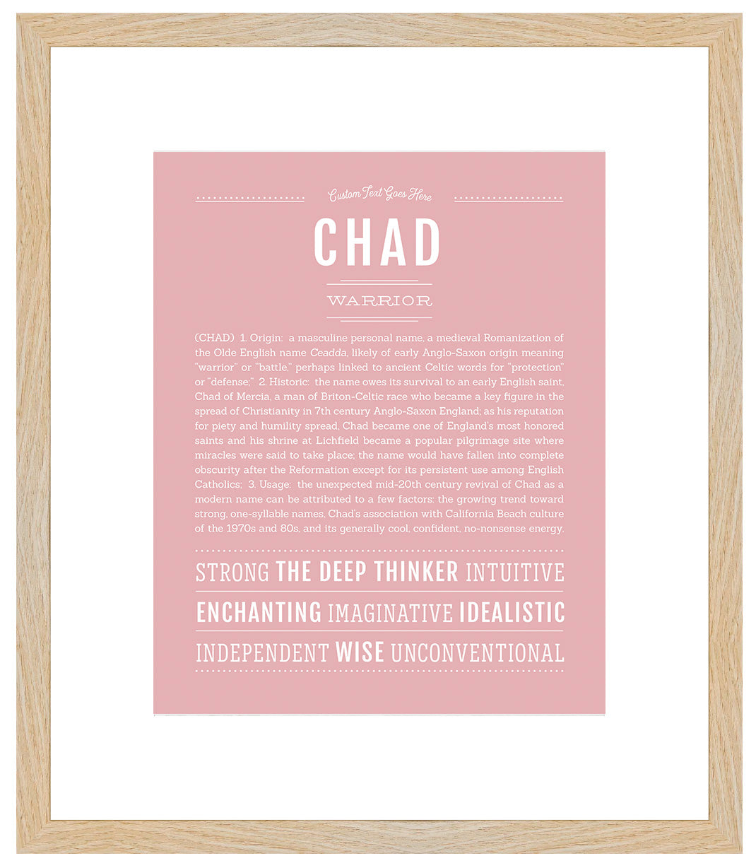 Frame Options | Dusty Rose | Maple Frame, Matted