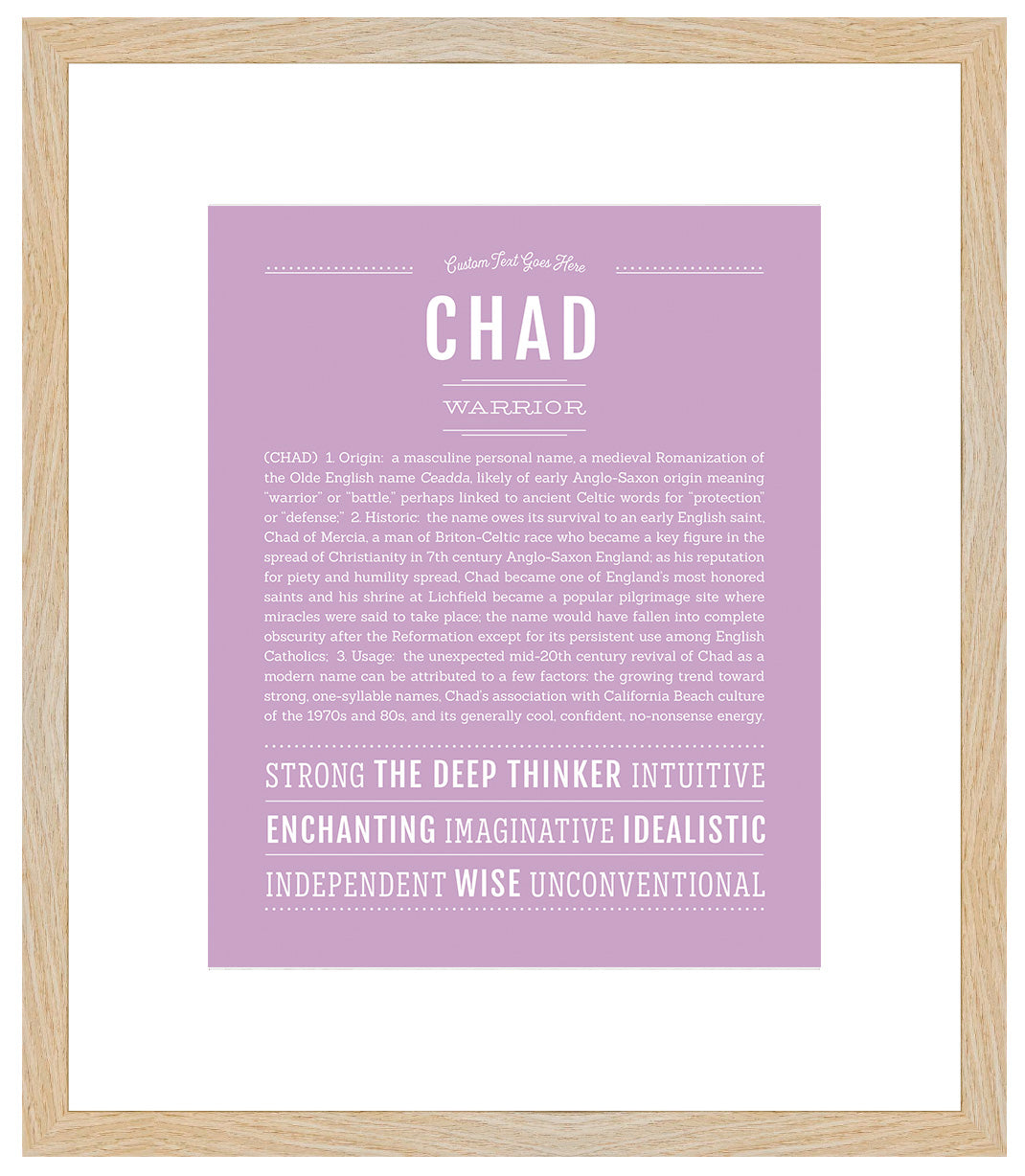 Frame Options | Lilac | Maple Frame, Matted