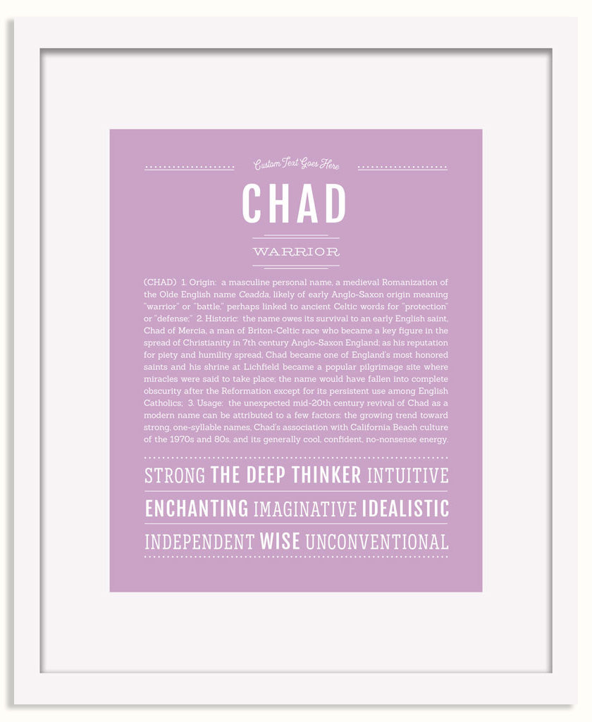 Frame Options | Lilac | White Frame, Matted