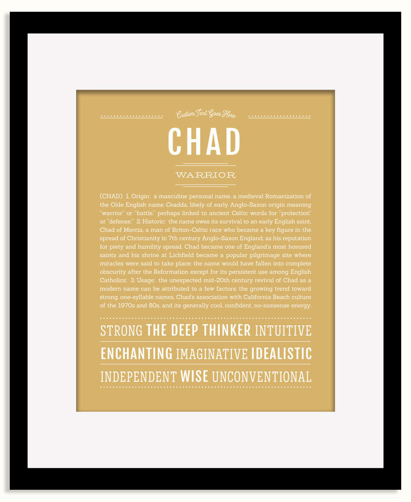 Frame Options | Matte Gold | Black Frame, Matted