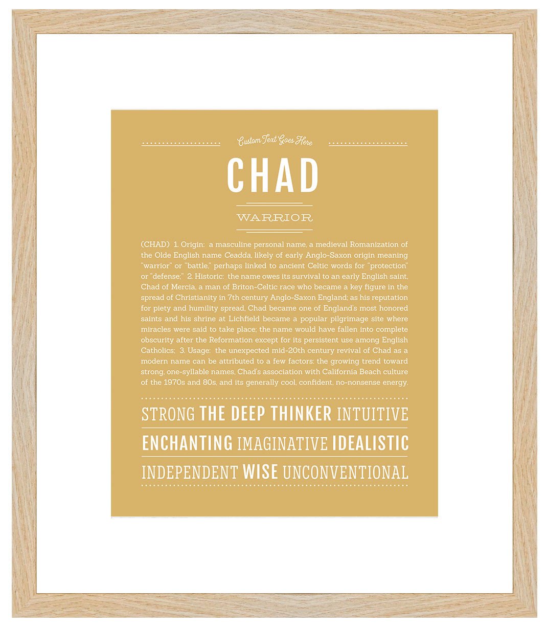 Frame Options | Matte Gold | Maple Frame, Matted