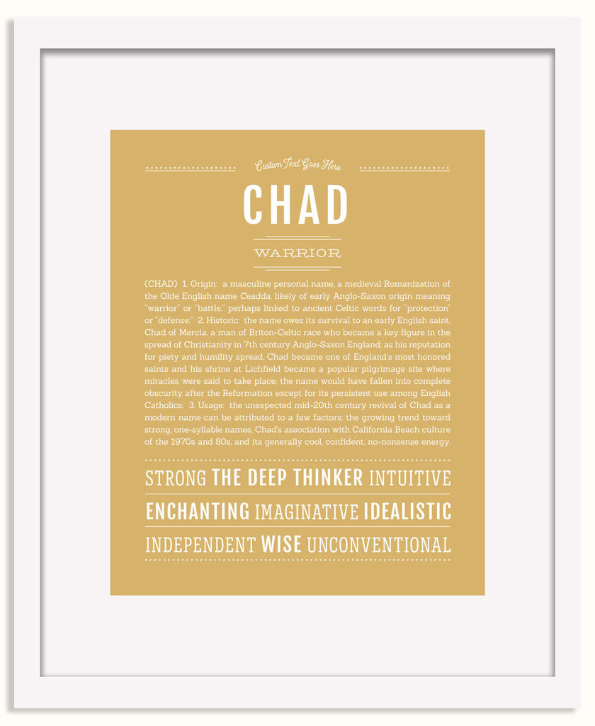 Frame Options | Matte Gold | White Frame, Matted