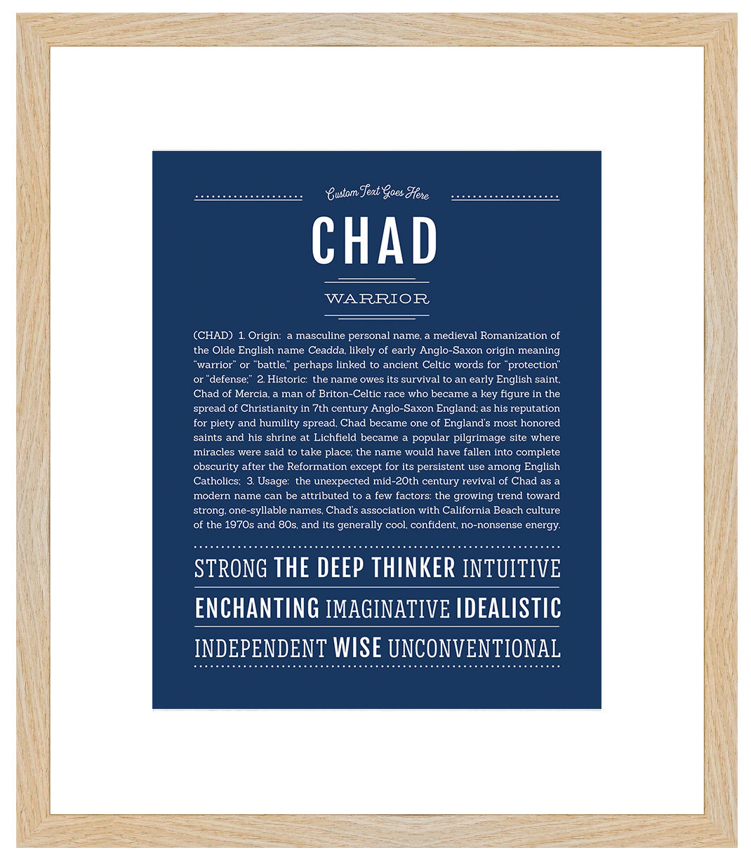 Frame Options | Midnight Blue | Maple Frame, Matted