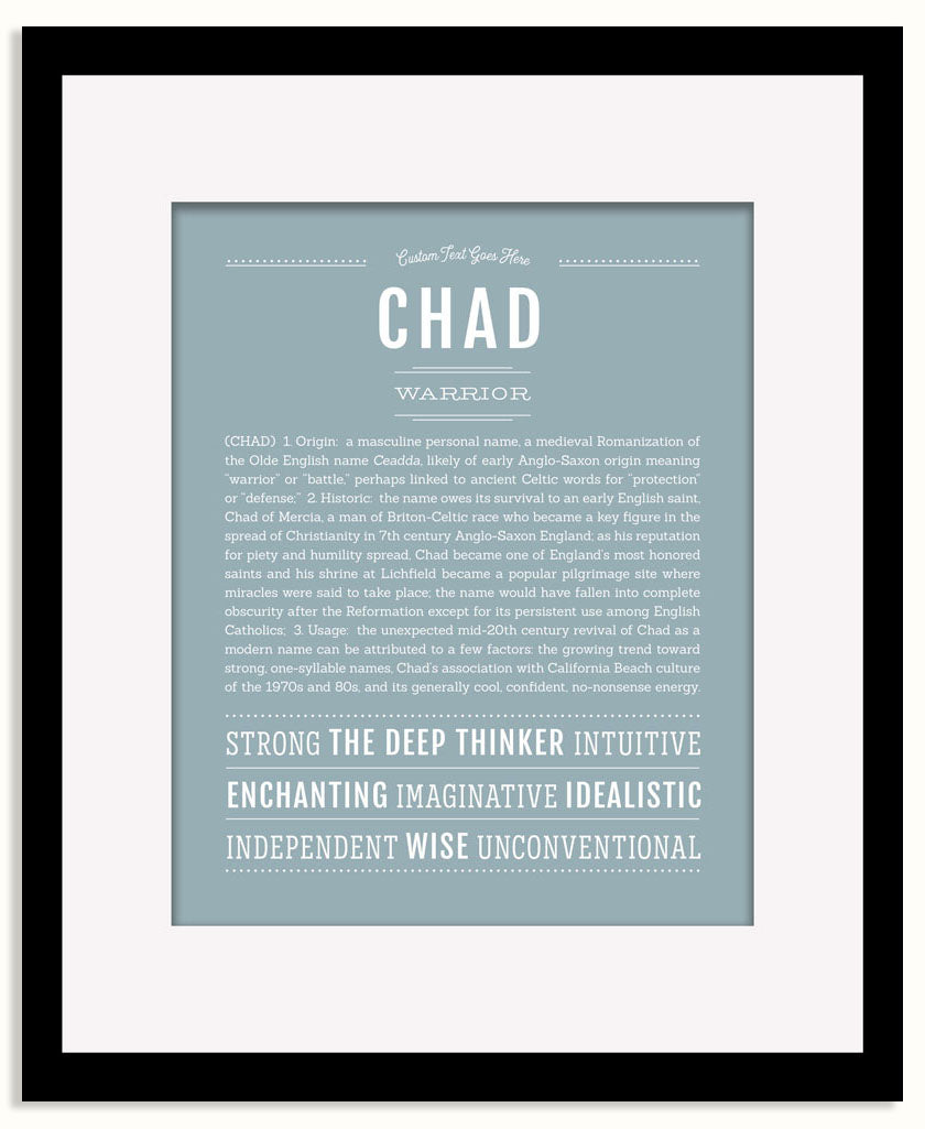 Frame Options | Powder Blue | Black Frame, Matted