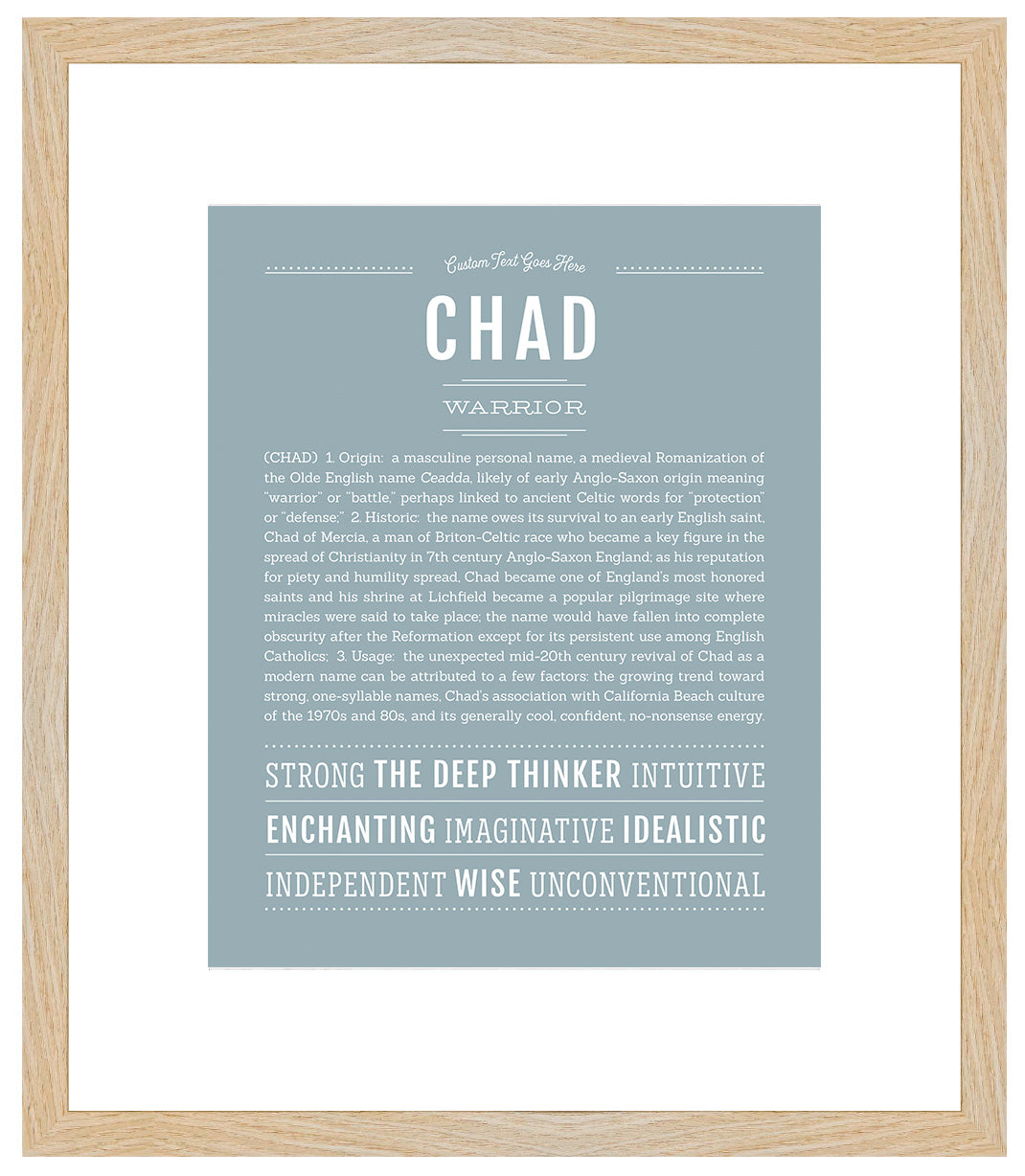 Frame Options | Powder Blue | Maple Frame, Matted