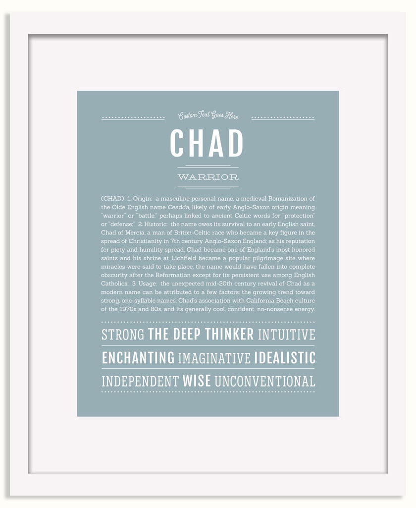 Frame Options | Powder Blue | White Frame, Matted