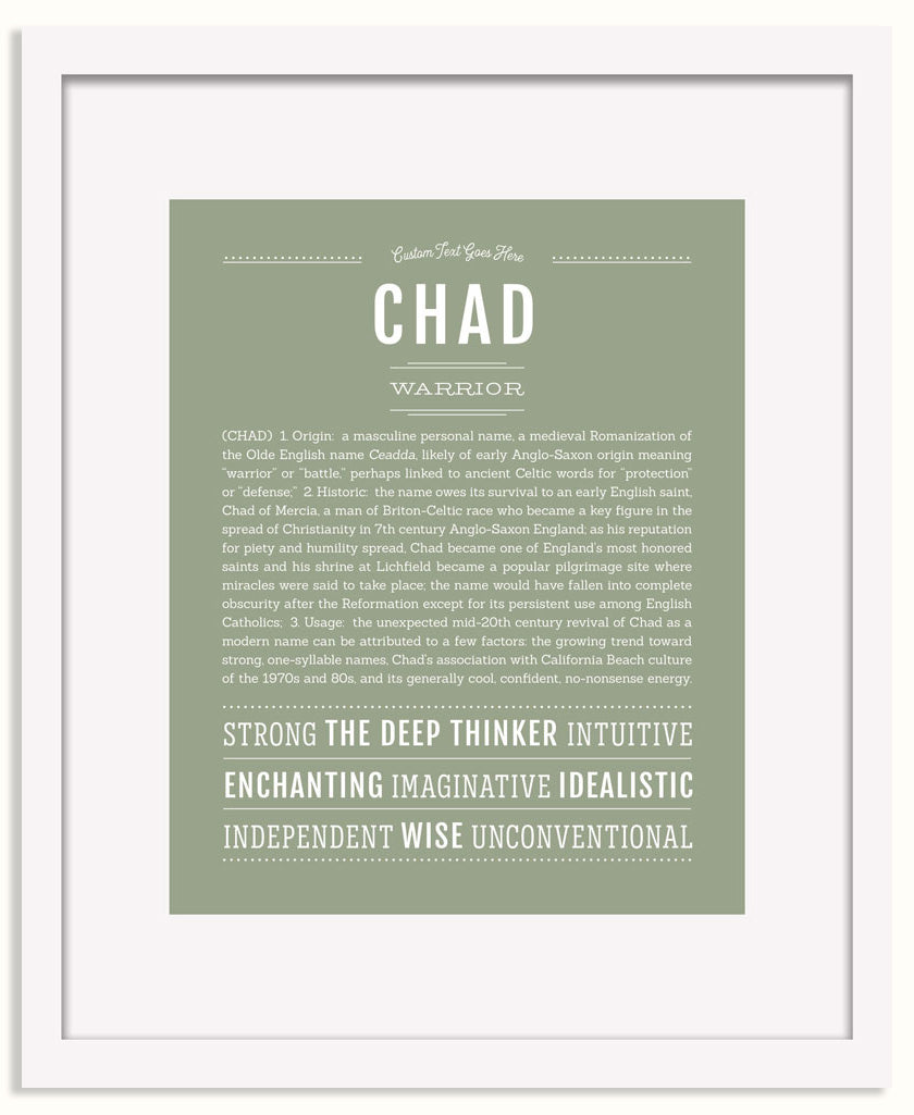 Frame Options | Sage | White Frame, Matted