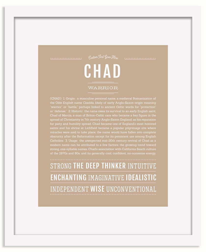 Frame Options | Tan | White Frame, Matted