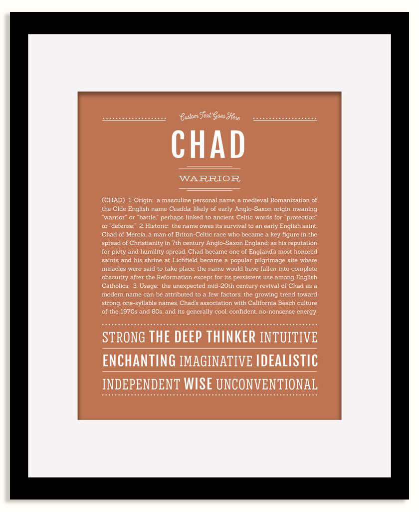 Frame Options | Terra Cotta | Black Frame, Matted
