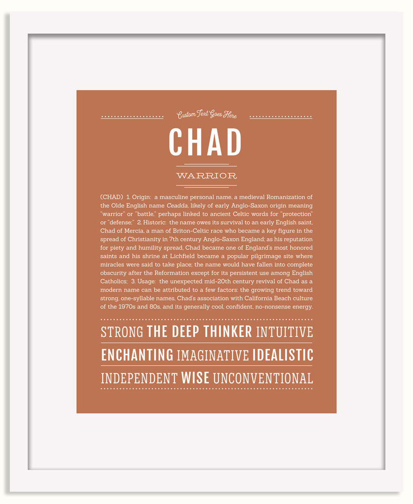 Frame Options | Terra Cotta | White Frame, Matted