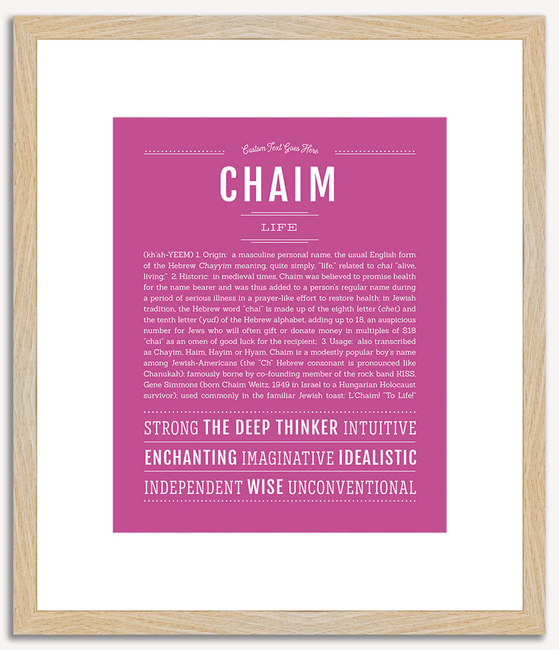 Chaim | Name Art Print