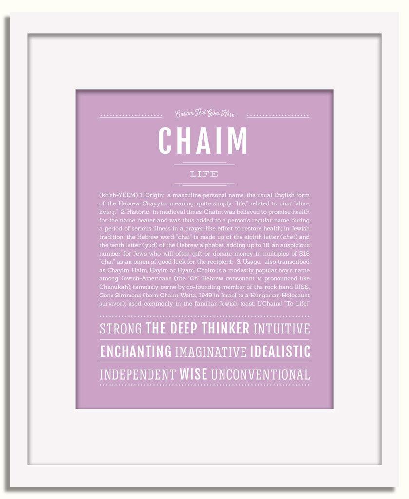 Frame Options | Lilac | White Frame, Matted