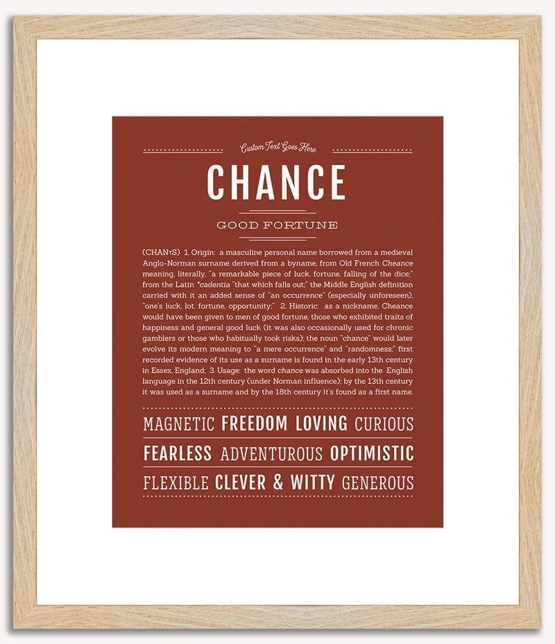 Chance | Name Art Print