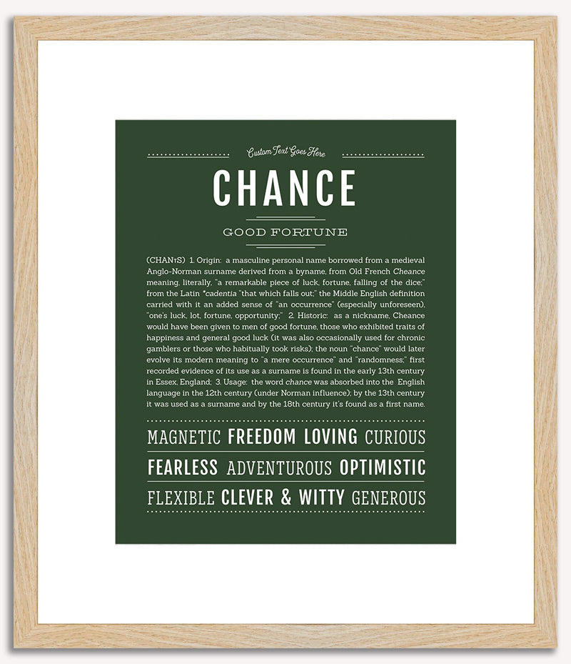 Chance | Name Art Print