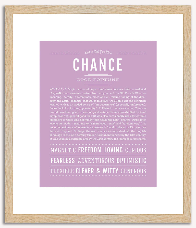 Chance | Name Art Print