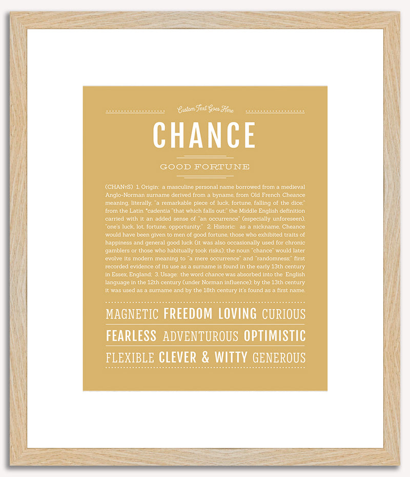 Chance | Name Art Print