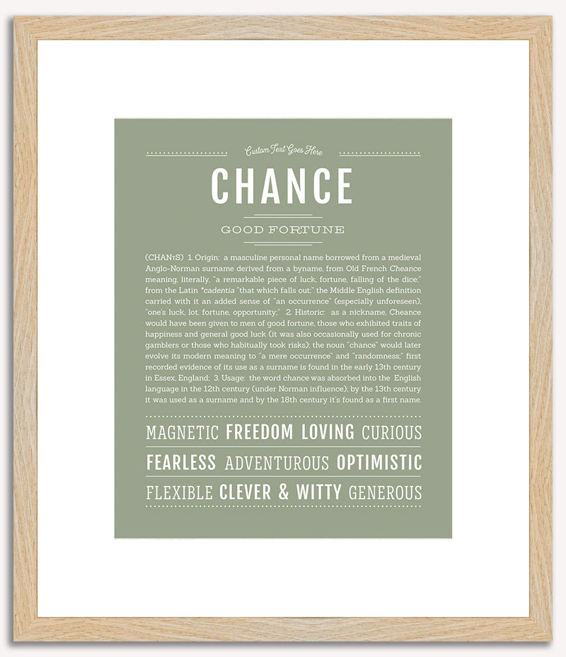 Chance | Name Art Print