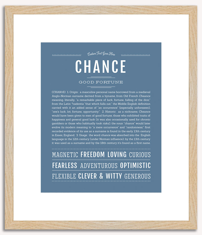 Chance | Name Art Print