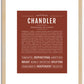 Chandler (male) | Name Art Print