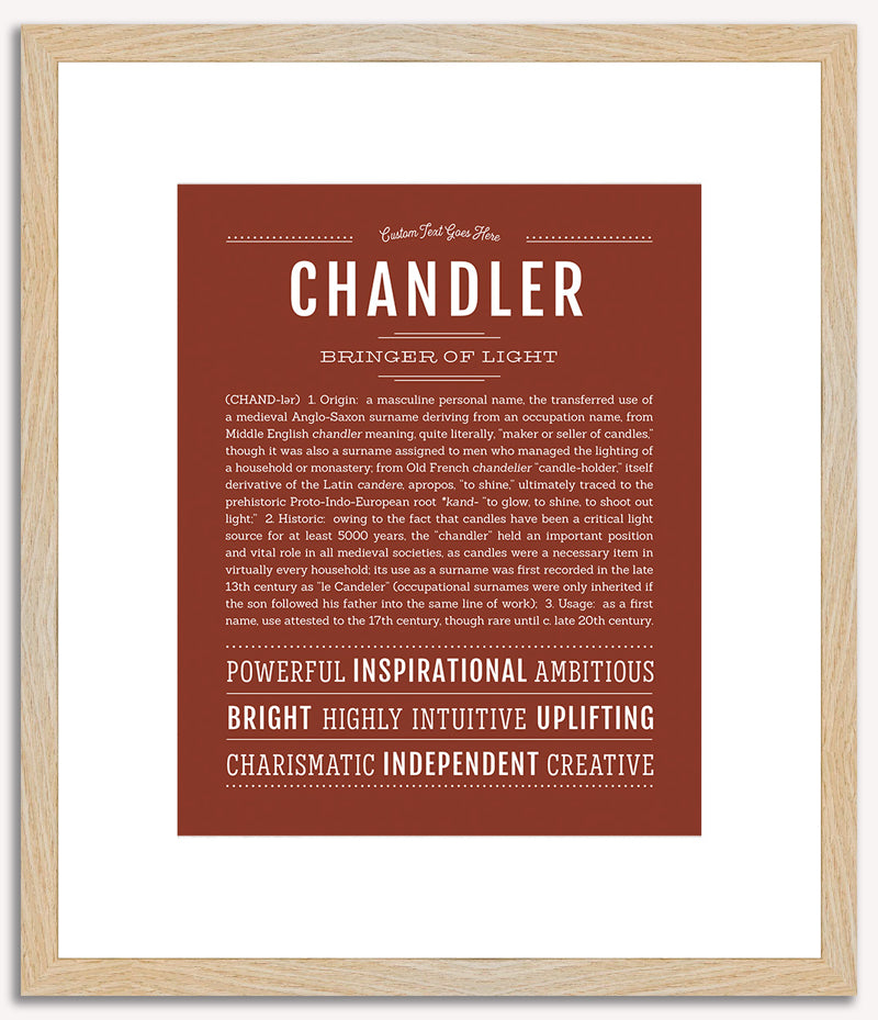 Chandler (male) | Name Art Print