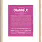 Chandler (male) | Name Art Print