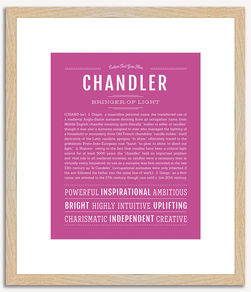 Chandler (male) | Name Art Print