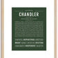 Chandler (male) | Name Art Print