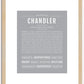 Chandler (male) | Name Art Print