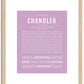 Chandler (male) | Name Art Print