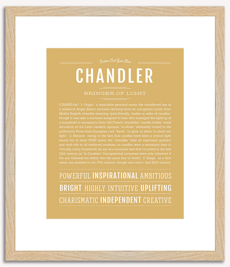 Chandler (male) | Name Art Print