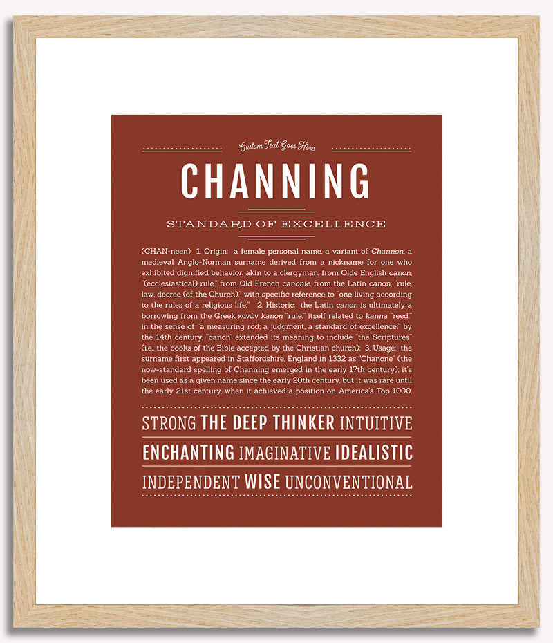 Channing (male) | Name Art Print