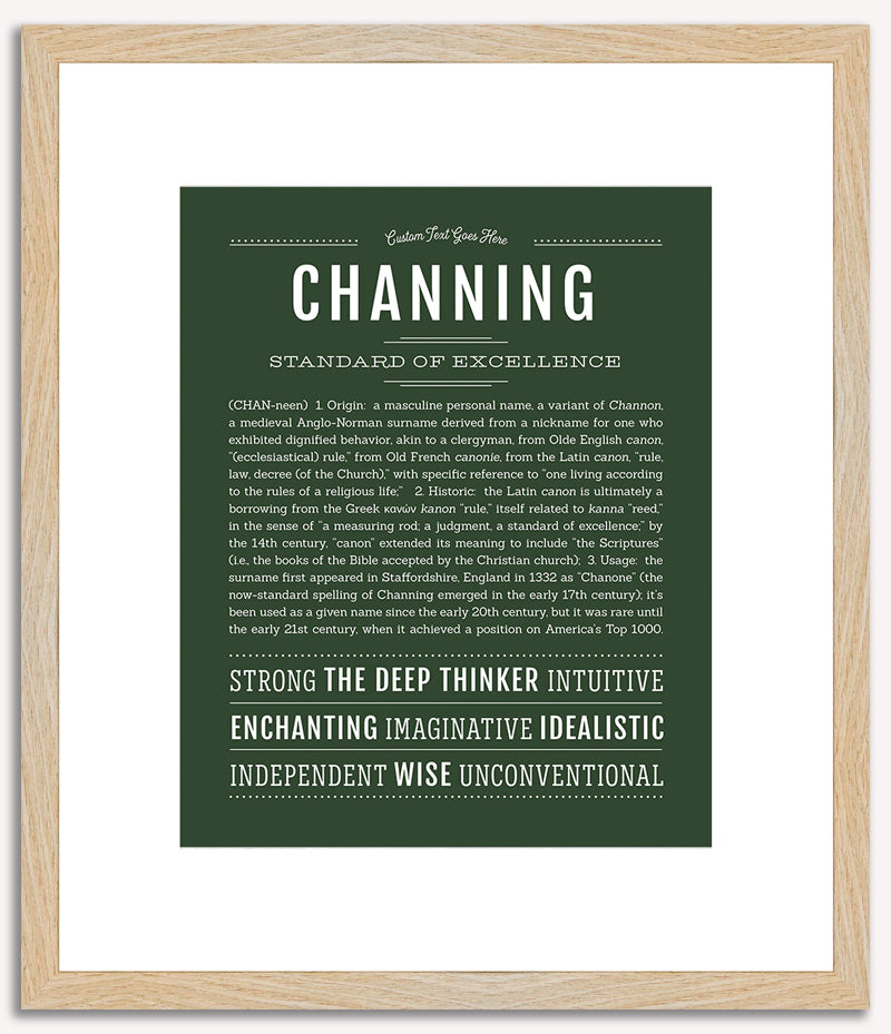 Channing (male) | Name Art Print