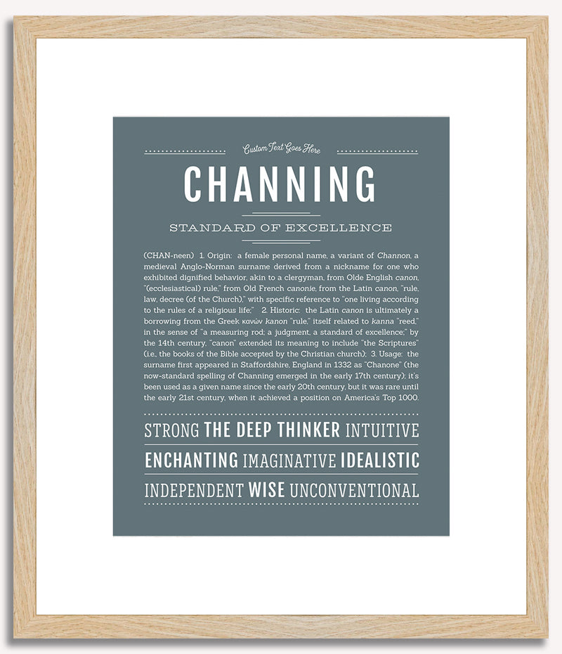 Channing (male) | Name Art Print