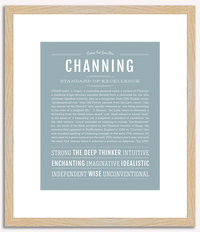 Channing (male) | Name Art Print