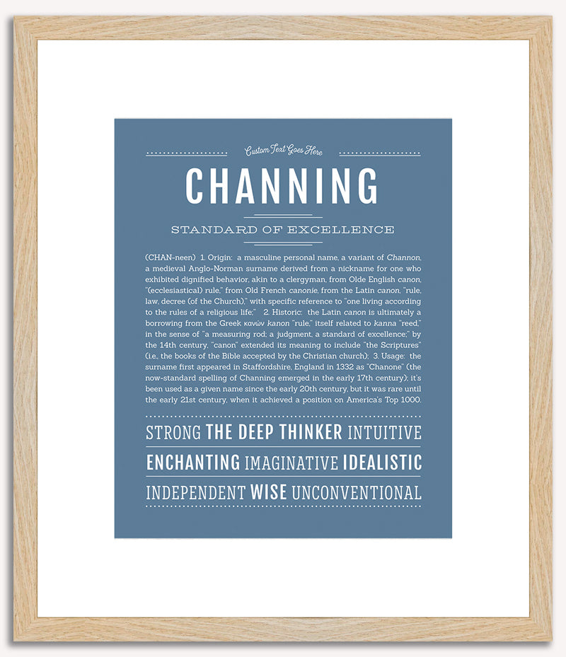 Channing (male) | Name Art Print