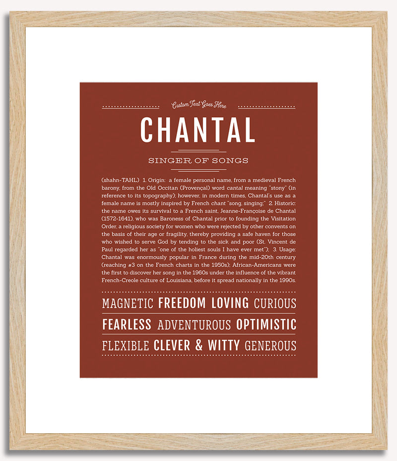 Chantal | Name Art Print