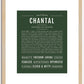 Chantal | Name Art Print