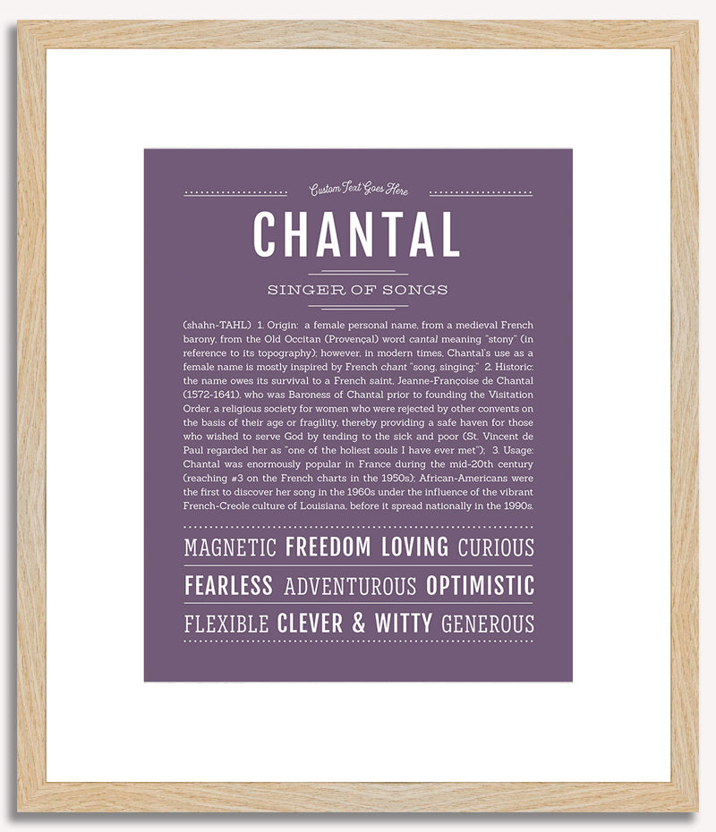 Chantal | Name Art Print