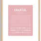 Chantal | Name Art Print