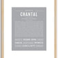 Chantal | Name Art Print