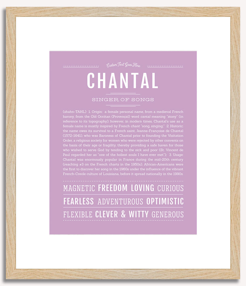 Chantal | Name Art Print